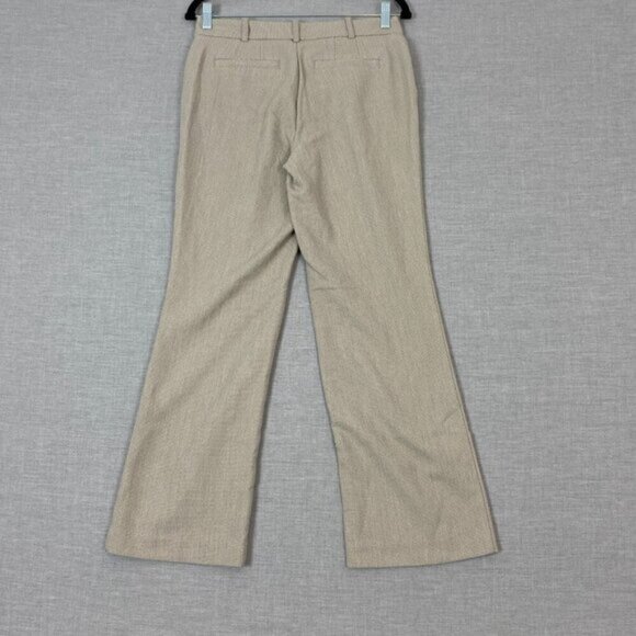 Worthington Petite Curvy Fit Trousers Sz 2P Boot Cut Beige - Picture 3 of 12